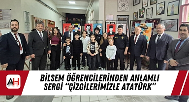 BİLSEM Öğrencilerinden Anlamlı Sergi “Çizgilerimizle Atatürk”