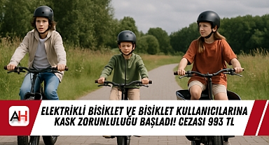 Elektrikli Bisiklet ve Bisiklet Kullanıcılarına Kask Zorunluluğu Başladı! Cezası 993 TL