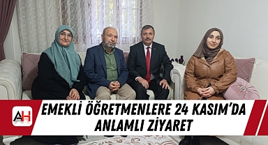 Emekli Öğretmenlere 24 Kasım'da Anlamlı Ziyaret