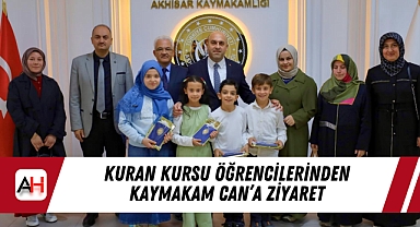 Kuran Kursu Öğrencilerinden Kaymakam Can'a Ziyaret