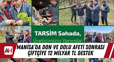 Manisa’da Don ve Dolu Afeti Sonrası Çiftçiye 12 Milyar TL Destek