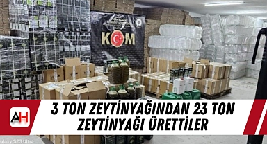 3 ton zeytinyağından 23 ton zeytinyağı ürettiler