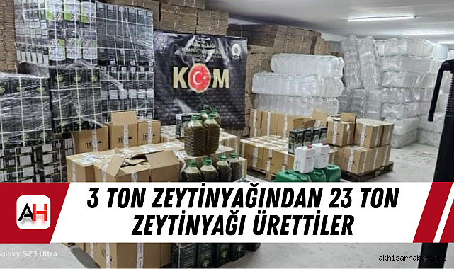 3 ton zeytinyağından 23 ton zeytinyağı ürettiler
