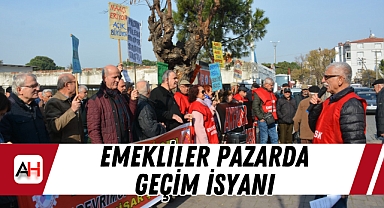 Emekliler pazarda geçim isyanı