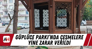 Güplüce Parkı'nda Çeşmelere Yine Zarar Verildi