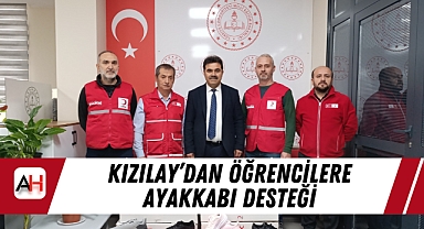 Kızılay'dan Öğrencilere Ayakkabı Desteği
