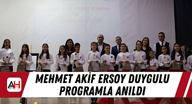 Mehmet Akif Ersoy Duygulu Programla Anıldı