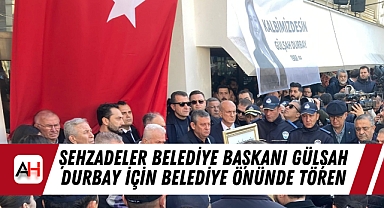 Şehzadeler Belediye Başkanı Gülşah Durbay için belediye önünde tören
