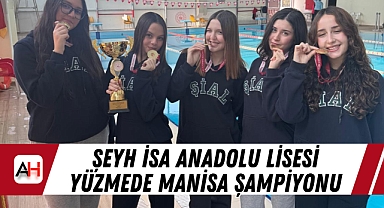 Şeyh İsa Anadolu Lisesi yüzmede Manisa şampiyonu