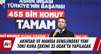 Akhisar ve Manisa Genelindeki Yeni TOKİ kura Çekimi 23 Ocak'ta Yapılacak