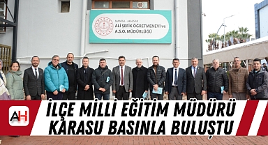 İlçe Milli Eğitim Müdürü Karasu Basınla Buluştu
