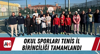 Okul Sporları Tenis İl Birinciliği Tamamlandı