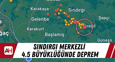 Sındırgı merkezli 4.5 büyüklüğünde deprem
