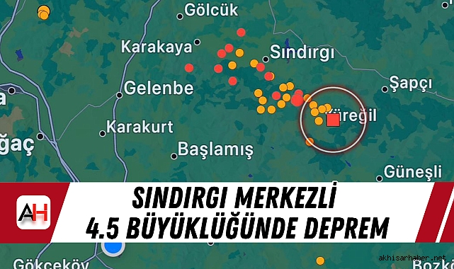 Sındırgı merkezli 4.5 büyüklüğünde deprem