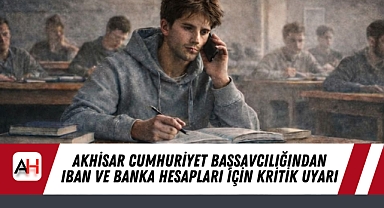 Akhisar Cumhuriyet Başsavcılığından IBAN Ve Banka Hesapları İçin Kritik Uyarı