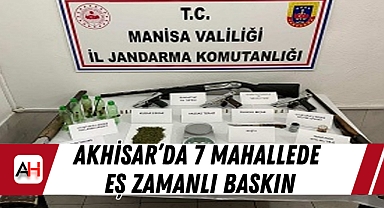 Akhisar'da 7 Mahallede Eş Zamanlı Baskın