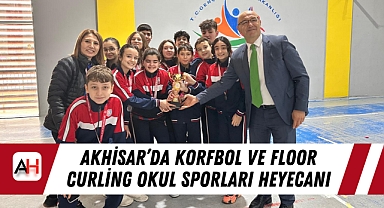 Akhisar'da Korfbol ve Floor Curling Okul Sporları Heyecanı