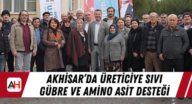 Akhisar'da üreticiye sıvı gübre ve amino asit desteği