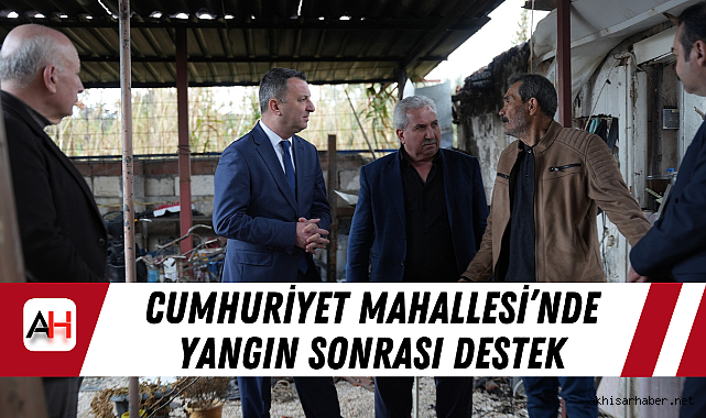 Cumhuriyet Mahallesi'nde Yangın Sonrası Destek