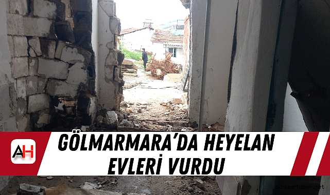 Gölmarmara’da heyelan evleri vurdu