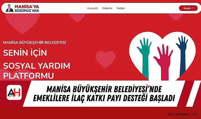 Manisa Büyükşehir Belediyesi'nde Emeklilere ilaç katkı payı desteği başladı