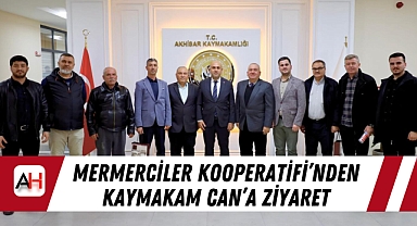 Mermerciler Kooperatifi'nden Kaymakam Can'a Ziyaret