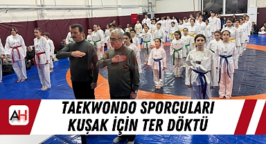Taekwondo Sporcuları Kuşak İçin Ter Döktü