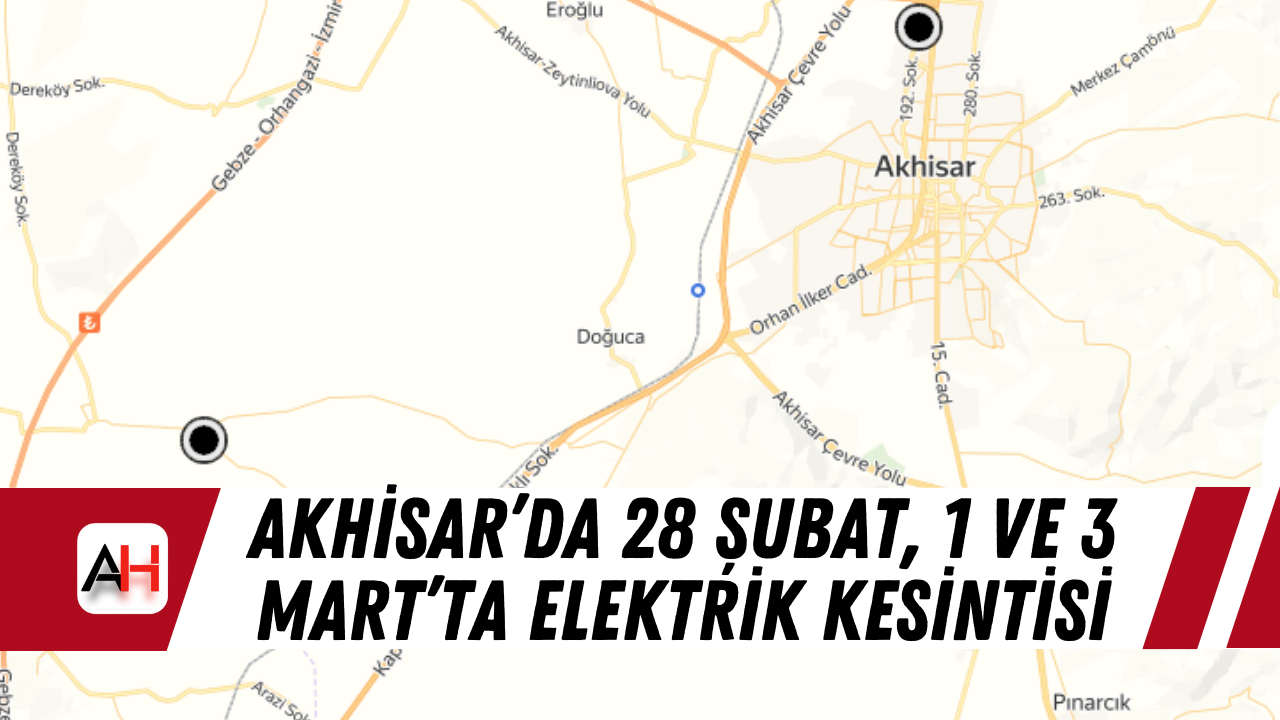 Akhisar’da 28 Şubat, 1 ve 3 Mart’ta Elektrik Kesintisi