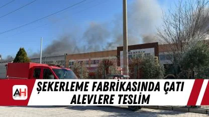 Şekerleme Fabrikasında Çatı Alevlere Teslim
