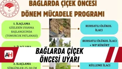 Bağlarda Çiçek Öncesi Uyarı