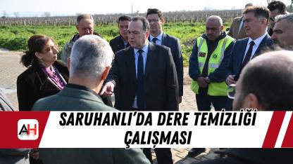 Saruhanlı’da Dere Temizliği Çalışması