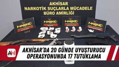 Akhisar’da 20 günde uyuşturucu operasyonunda 17 tutuklama