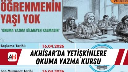 Akhisar’da yetişkinlere okuma yazma kursu