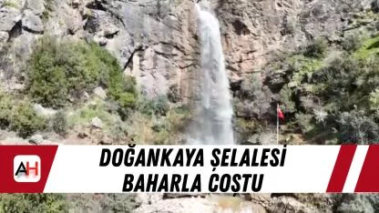 Doğankaya Şelalesi baharla coştu