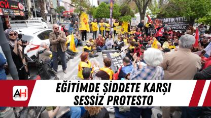 Eğitimde şiddete karşı sessiz protesto