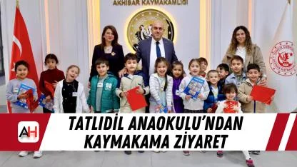 Tatlıdil Anaokulu’ndan kaymakama ziyaret