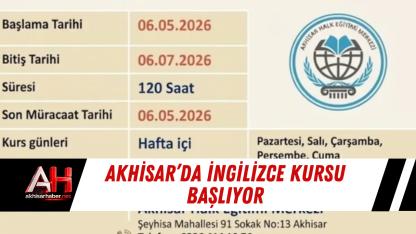 Akhisar’da İngilizce kursu başlıyor