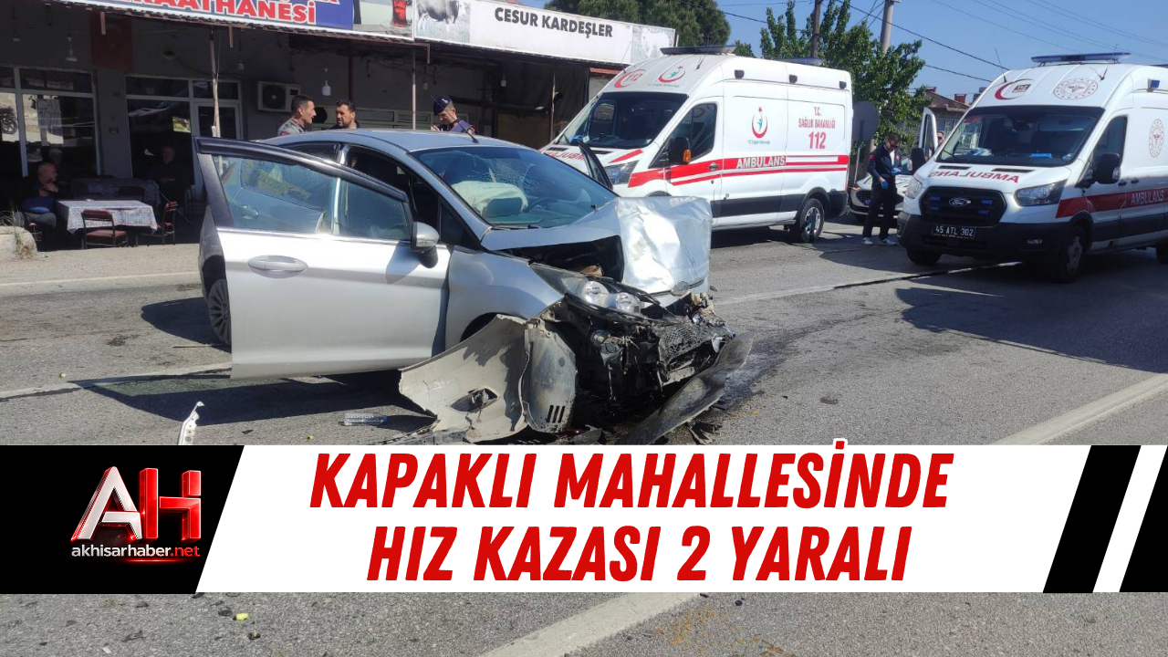Kapaklı Mahallesinde Hız Kazası 2 Yaralı