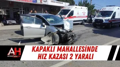 Kapaklı Mahallesinde Hız Kazası 2 Yaralı