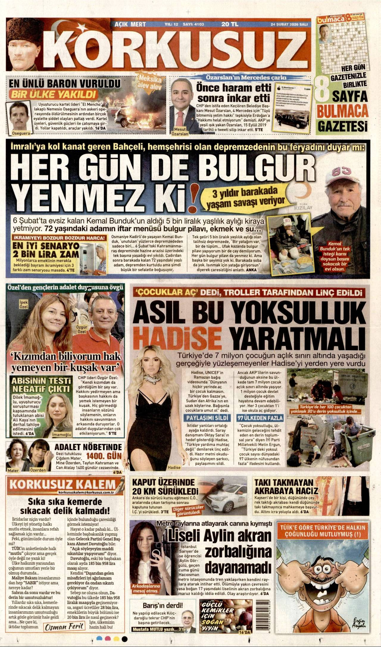 Korkusuz Gazete Manşeti