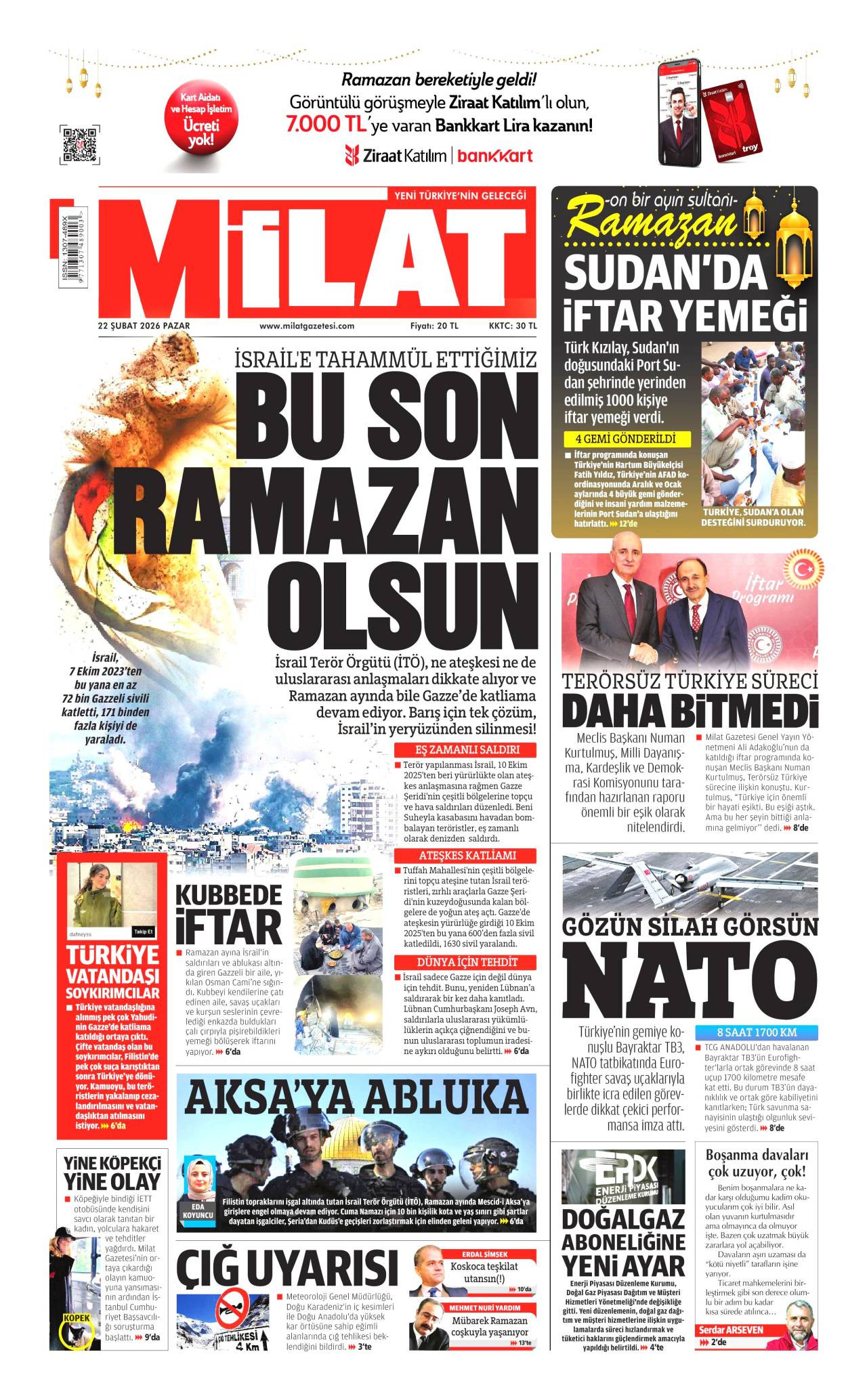 Milat Gazete Manşeti