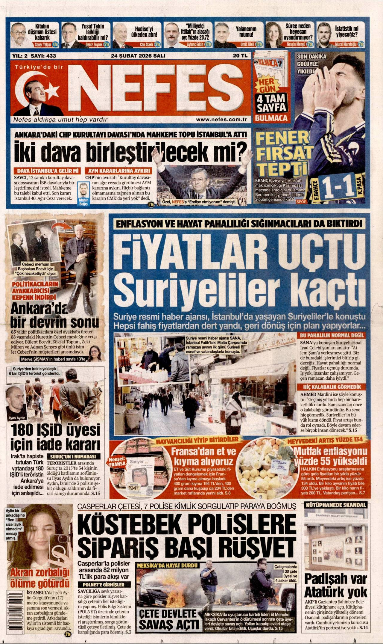 Nefes Gazete Manşeti