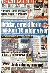 Sözcü Gazete Manşeti