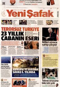 Yeni Şafak Gazete Manşeti