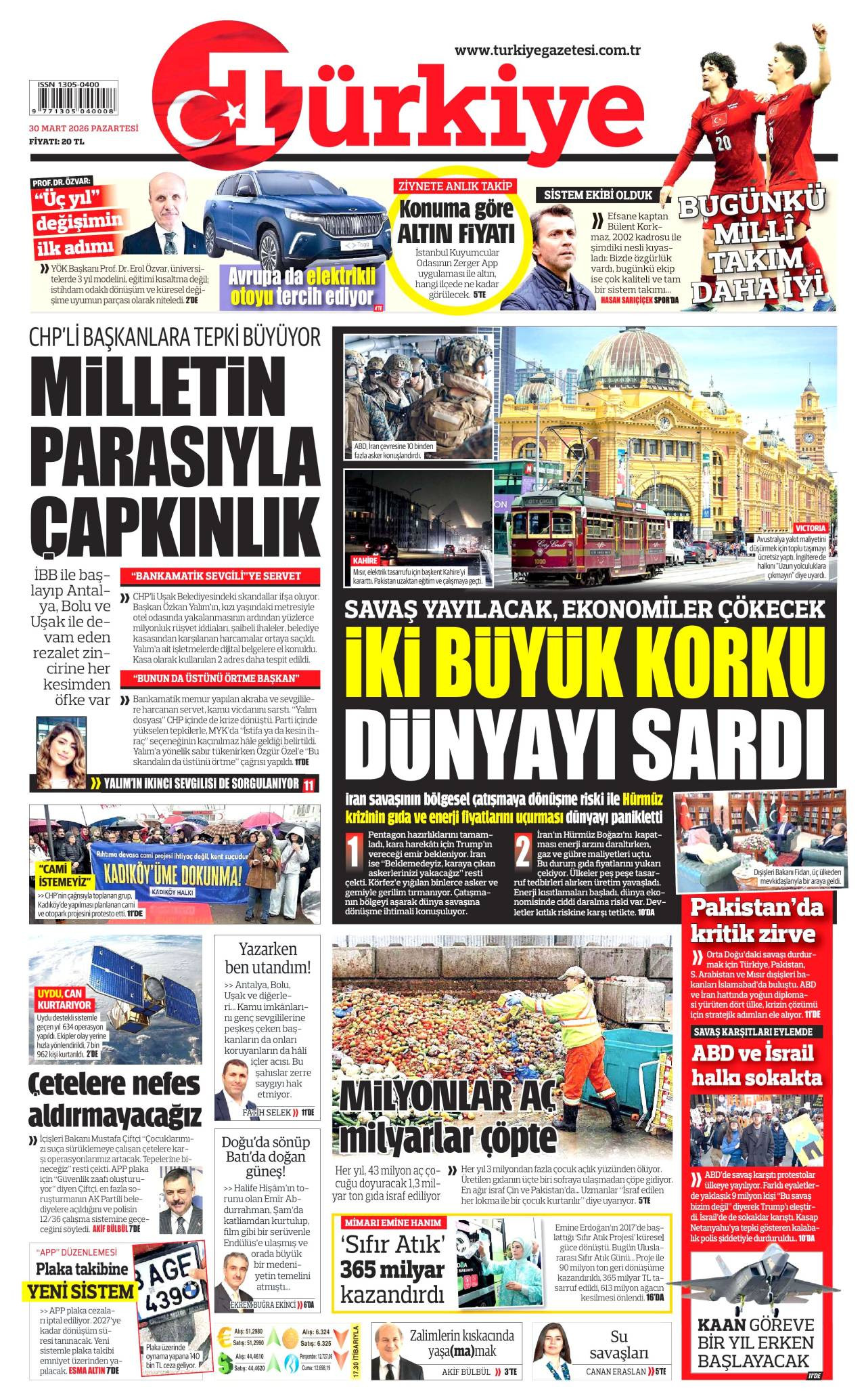 Türkiye Gazetesi Gazete Manşeti