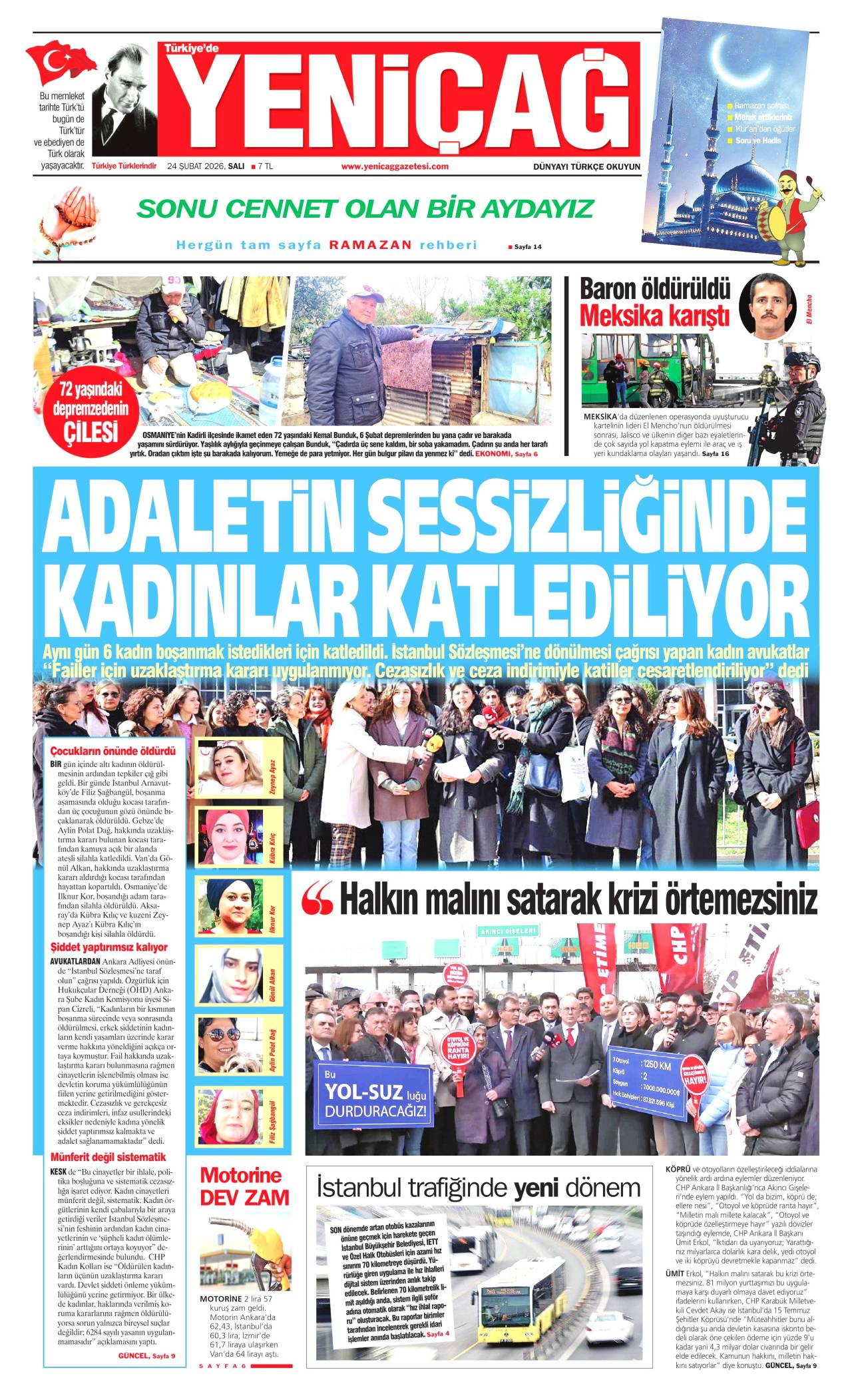 Yeniçağ Gazete Manşeti