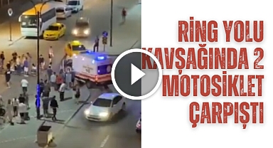 Atatürk Mahallesi ring yolunda iki motosiklet çarpıştı